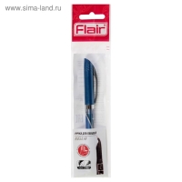 Ручка шариковая Flair Angular для левшей, узел-игла 0.7 мм, стержень синий, в блистере Ручка шариковая Flair Angular для левшей, узел-игла 0.7 мм, стержень синий, в блистере