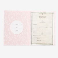 Папка для свидетельства о рождении &laquo;Нашей девочки&raquo;, цветы, А4