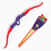 Игрушка для стрельбы "Лук со стрелами" детская, стрелы на присосках, 46см, микс Игрушка для стрельбы "Лук со стрелами" детская, стрелы на присосках, 46см, микс
