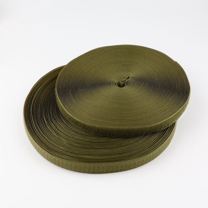 Липучка, 20 мм × 25 ± 1 м, цвет хаки Липучка, 20 мм × 25 ± 1 м, цвет хаки