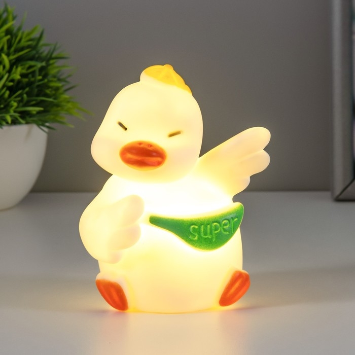 Ночник "Танцор утка" LED 1Вт 3х LR44 белый 5х8х11см RISALUX