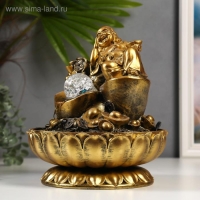 Фонтан настольный от сети, подсветка "Золотой хотей и слитки золота" 31х24х24 см Фонтан настольный от сети, подсветка "Золотой хотей и слитки золота" 31х24х24 см