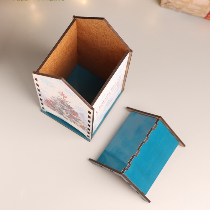 Новогодний чайный домик Новогодний чайный домик "Пусть будет всё" 20х10,5х9,5 см