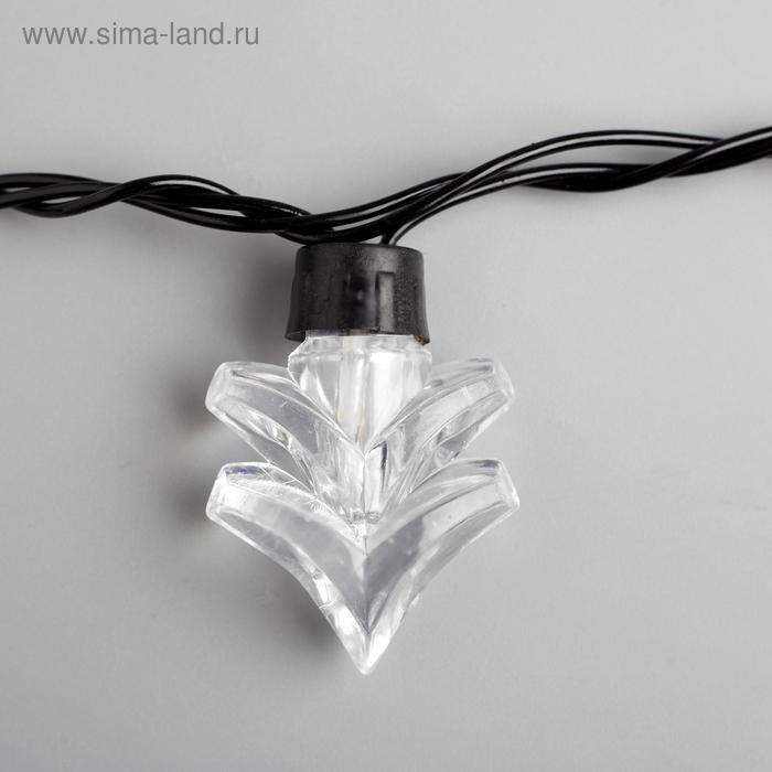 Гирлянда «Нить» 5 м с насадками «Ёлка», IP44, тёмная нить, 40 LED, свечение розовое, 8 режимов, 220 В Гирлянда «Нить» 5 м с насадками «Ёлка», IP44, тёмная нить, 40 LED, свечение розовое, 8 режимов, 220 В