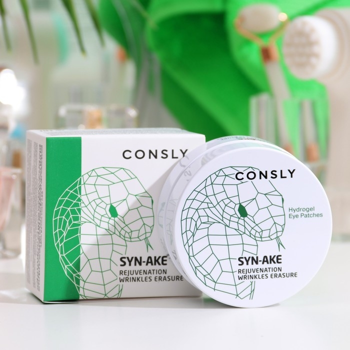 Гидрогелевые патчи для области вокруг глаз Consly, с пептидом Syn-Ake, 60 шт.