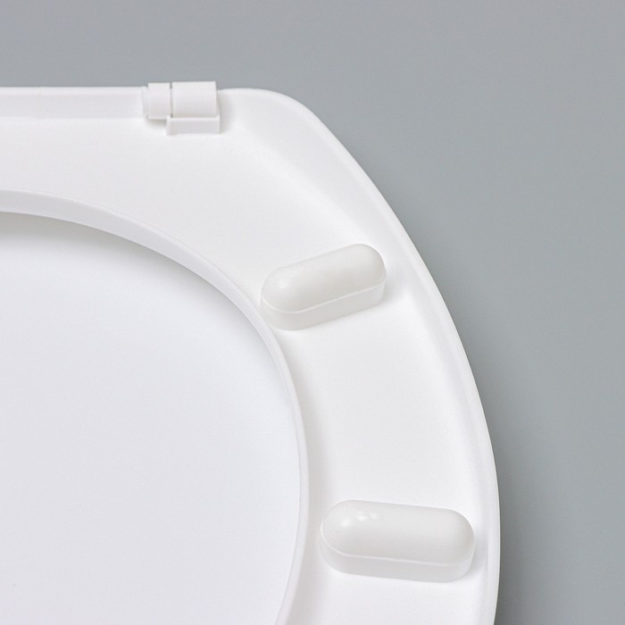 Сиденье для унитаза с крышкой, цвет снежно-белый