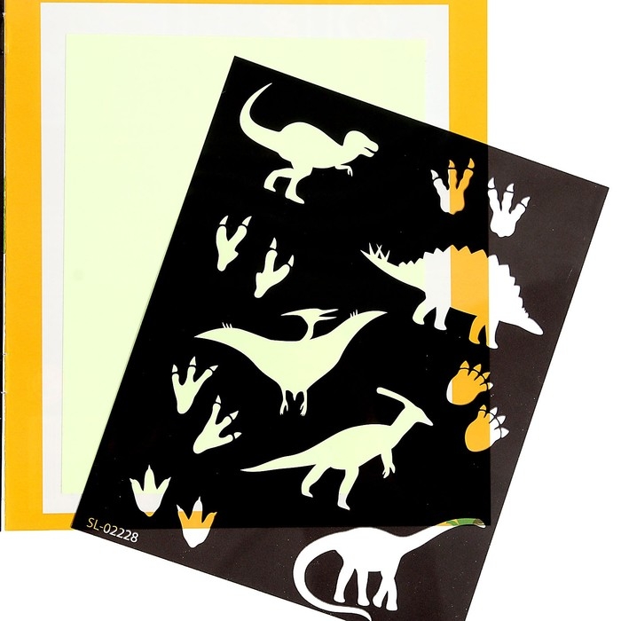 Активити-книжка с рисунками светом &laquo;Динозавры&raquo;, ручка с фонариком и невидимыми чернилами