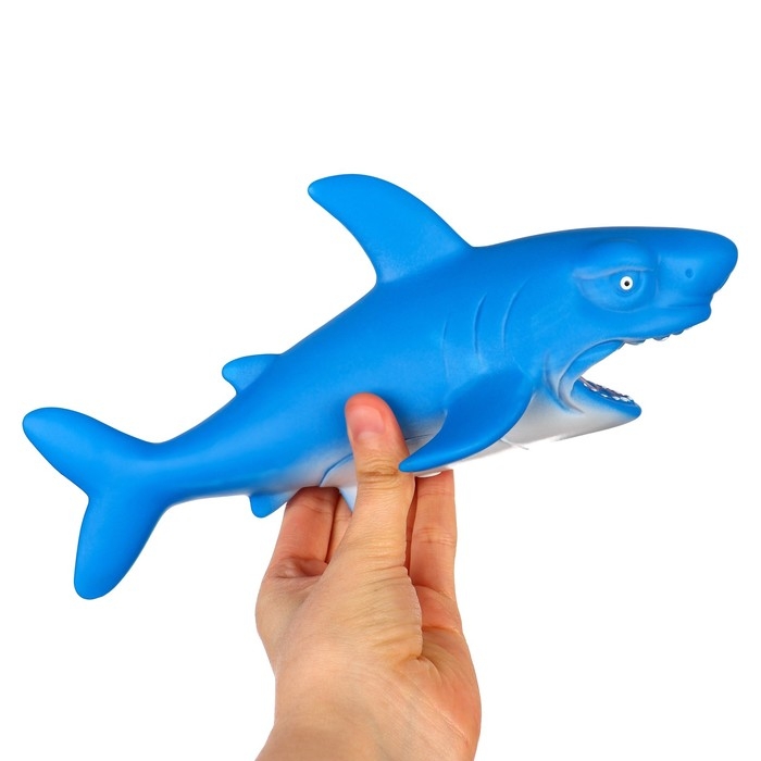 Резиновая игрушка для ванны &laquo;Акула&raquo;, 24 см, с пищалкой, Крошка Я