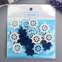 Декор для творчества дерево "Штурвал/Якорь" (набор 20 шт) МИКС 13х10 см Декор для творчества дерево "Штурвал/Якорь" (набор 20 шт) МИКС 13х10 см