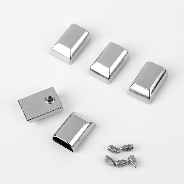 Наконечники для молний, 11 мм, 15 &times; 11 &times; 6 мм, 5 шт, цвет никель