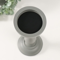 Подсвечник дерево на 1 свечу "Талия" серый 10х10х27 см Подсвечник дерево на 1 свечу "Талия" серый 10х10х27 см