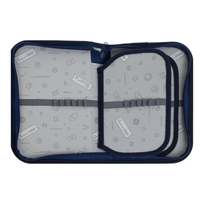 Пенал 3 секции, вкладка внутри, 140 х 210 х 40 мм, тканевый, Calligrata TOP Block Пенал 3 секции, вкладка внутри, 140 х 210 х 40 мм, тканевый, Calligrata TOP Block "Милый котик"