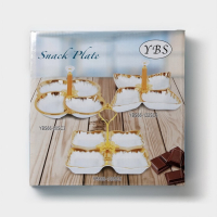 Менажница керамическая 4 ячейки &laquo;Богема&raquo;, 21&times;3,3 см, цвет белый