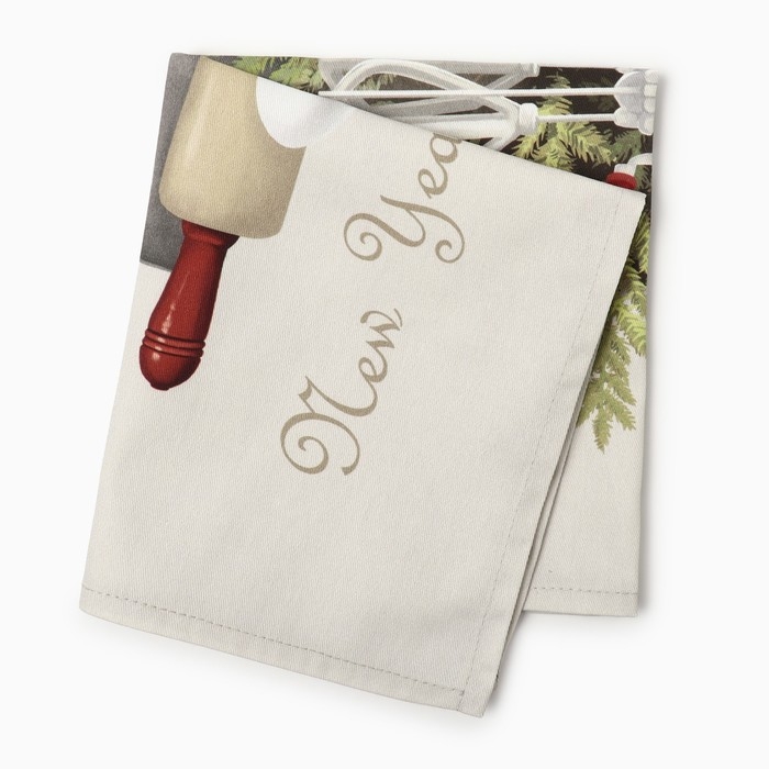 Новый год. Полотенце кухонное: Новый год &laquo;Этель&raquo; New Year`s kitchen 40х70 см, 100% хл, саржа 190 г/м2