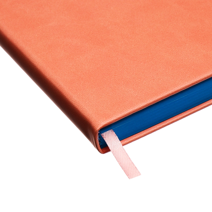 Ежедневник недатированный A5, 140л, клетка, кожзам, на резинке, бирюзовый срез, Розовый Ежедневник недатированный A5, 140л, клетка, кожзам, на резинке, бирюзовый срез, Розовый