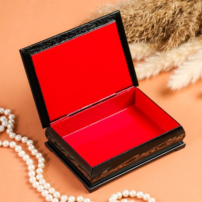 Шкатулка &laquo;Цветочная роспись&raquo;, 10&times;14 см, лаковая миниатюра