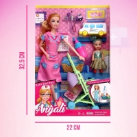 Кукла-модель шарнирная «Врач» с малышкой, с аксессуарами, МИКС Кукла-модель шарнирная «Врач» с малышкой, с аксессуарами, МИКС