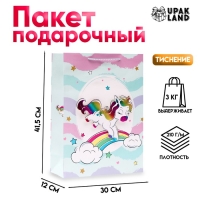 Пакет ламинированный «Милый Единорожка», 30 × 41,5 × 12 см Пакет ламинированный «Милый Единорожка», 30 × 41,5 × 12 см