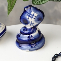 Сувенир символ года &laquo;Змея Милена&raquo;, гжель, 10х6.5 см