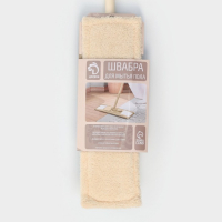 Швабра для мытья пола плоская Доляна, насадка микрофибра 42&times;12 см, металлическая ручка 124 см