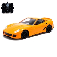 Машина радиоуправляемая &laquo;Спорткар&raquo;, 1:16, работает от батареек, цвет жёлтый