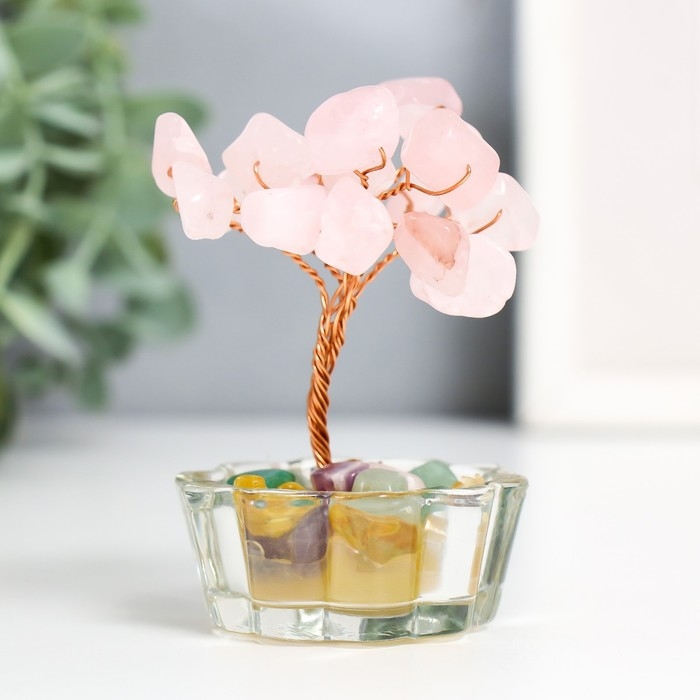 Сувенир Сувенир "Денежное дерево в стекле" 18 камней 8,5х5х5 см