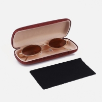 Футляр для очков на хлопушке, длина 15,5 см, цвет бордовый Футляр для очков на хлопушке, длина 15,5 см, цвет бордовый