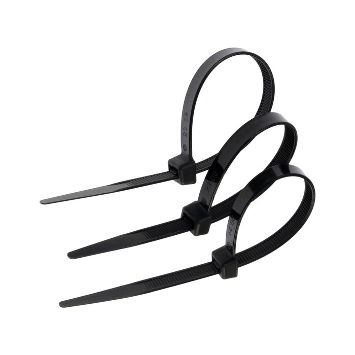 Хомут нейлоновый ТУНДРА krep для стяжки, 7.6х200 мм, черный, в упаковке 100 шт. Хомут нейлоновый ТУНДРА krep для стяжки, 7.6х200 мм, черный, в упаковке 100 шт.