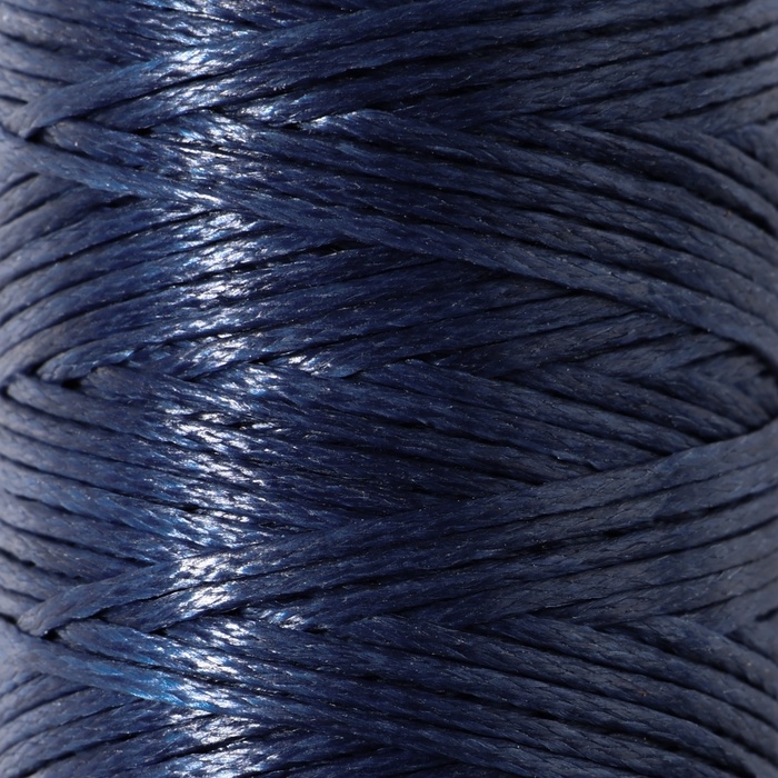 Нитки вощёные, плоские, 210D/16, 1 мм, 50 &plusmn; 2 м, цвет тёмно-синий