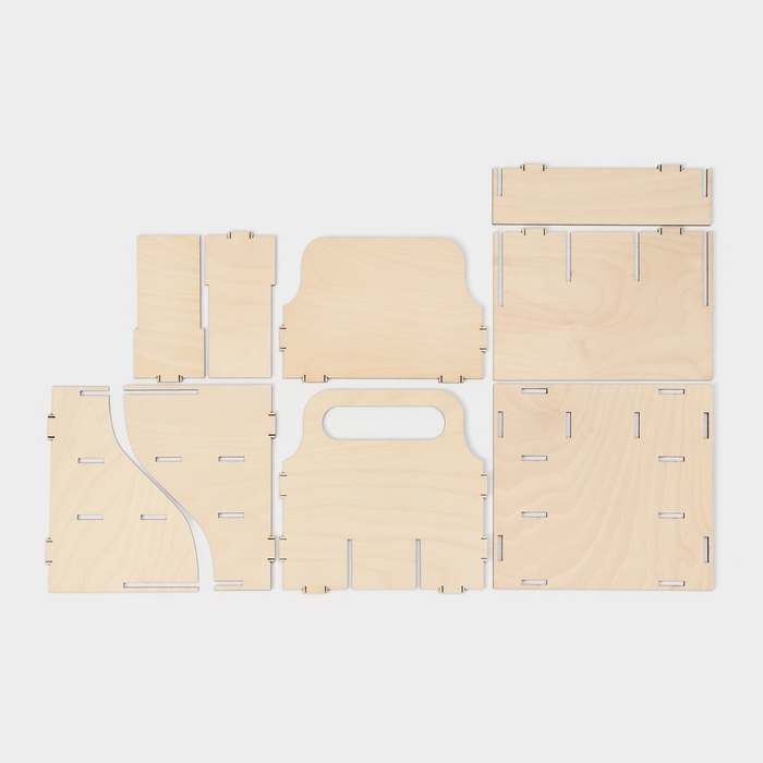 Подставка - органайзер деревянный для специй с ручкой Доляна, 17&times;16&times;16 см