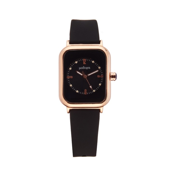 Часы наручные кварцевые женские, черный ремешок Часы наручные кварцевые женские, черный ремешок