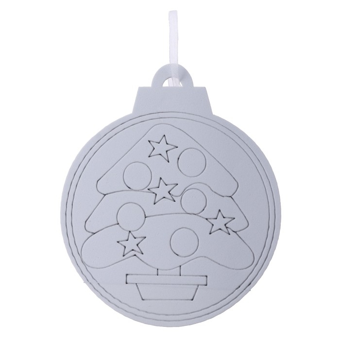 Ёлочное украшение под раскраску «Ёлочка» 4 шт., кисть Ёлочное украшение под раскраску «Ёлочка» 4 шт., кисть