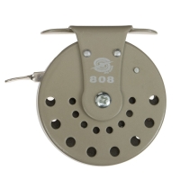 Катушка инерционная, металл, диаметр 6.5 см, цвет серый, 808