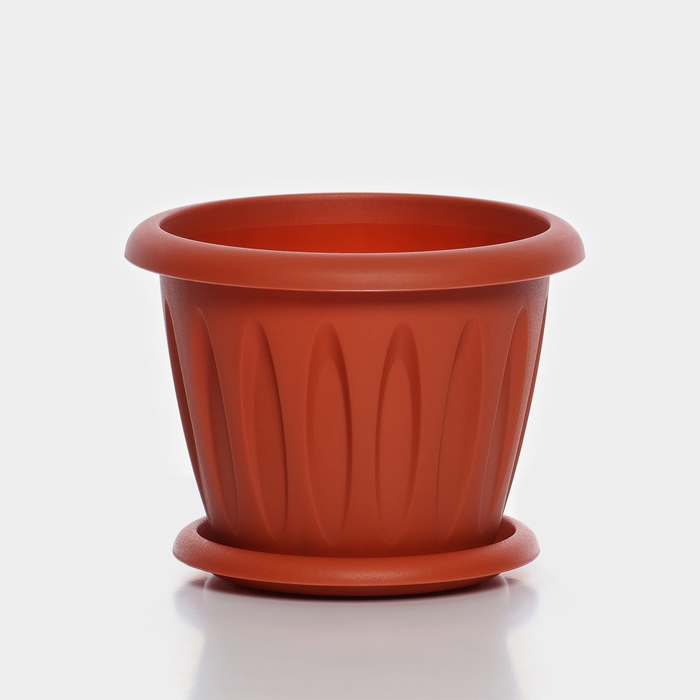 Горшок с поддоном «Фелиция», 1,8 л, цвет терракотовый Горшок с поддоном «Фелиция», 1,8 л, цвет терракотовый