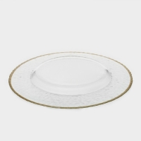 Тарелка подстановочная &laquo;Фишер&raquo;, d=35 см, цвет обводки золотой