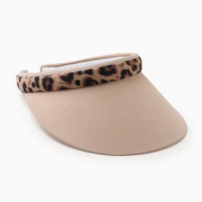 Козырёк женский MINAKU Козырёк женский MINAKU "Leopard" цвет пудровый, р-р 56-58