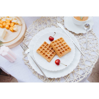 Тарелка фарфоровая обеденная Magistro &laquo;Цветок&raquo;, d=25 см, цвет белый