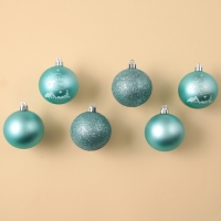 Шары ёлочные новогодние «Тепла и уюта!», на Новый год, пластик, d=6, 6 шт., цвет голубой с белым Шары ёлочные новогодние «Тепла и уюта!», на Новый год, пластик, d=6, 6 шт., цвет голубой с белым