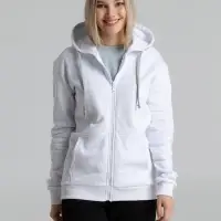Толстовка на молнии с капюшоном Unit Siverga Heavy белая, размер S