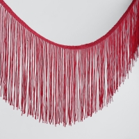 Тесьма декоративная &laquo;Бахрома&raquo;, 15 см, 5 &plusmn; 0,5 м, цвет винный