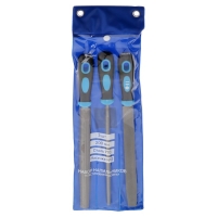 Набор напильников ТУНДРА, сталь У10, насечка №2, пластиковые рукоятки, 200 мм, 3 шт. Набор напильников ТУНДРА, сталь У10, насечка №2, пластиковые рукоятки, 200 мм, 3 шт.