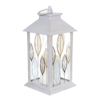 Ночник "Три листа" LED от батареек 3хААА серый с золотой патиной 14х14х29,5 см RISALUX