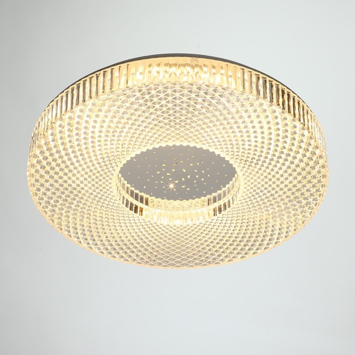 Светильник с ПДУ 74647/1 LED 80Вт диммер 3000-6000К белый-прозрачный 50х50 см Светильник с ПДУ 74647/1 LED 80Вт диммер 3000-6000К белый-прозрачный 50х50 см