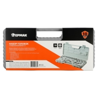 Набор торцевых головок ЕРМАК 736-566, с воротками, 1/2", 10 - 32 мм, 19 предметов Набор торцевых головок ЕРМАК 736-566, с воротками, 1/2", 10 - 32 мм, 19 предметов