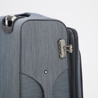 Чемодан большой 95 л (L), отдел на молнии, с расширением, кодовый замок, 4 колеса, наружный карман, цвет серый Чемодан большой 95 л (L), отдел на молнии, с расширением, кодовый замок, 4 колеса, наружный карман, цвет серый