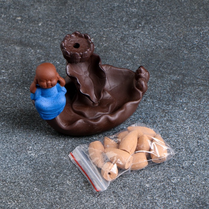 Подставка для благовоний Подставка для благовоний "Будда - тишина" 12х8х8см