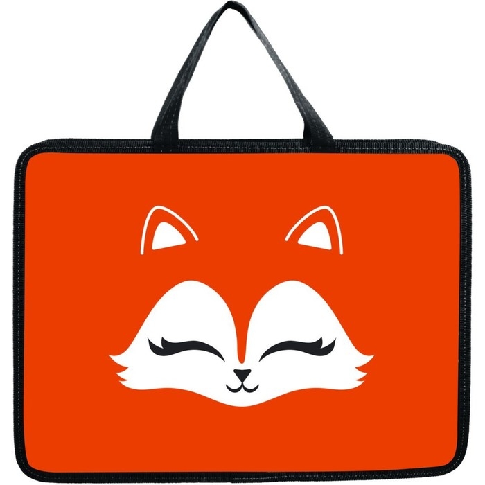 Папка для труда А4 на молнии пластик 75мм 330 х 260 ПМ-А4-26 дев &laquo;1 сентября: Лиса&raquo;