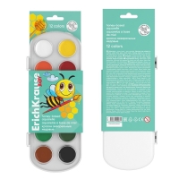Акварель 12 цветов, ErichKrause ArtBerry, медовая, без кисти, пластиковая коробка, европодвес Акварель 12 цветов, ErichKrause ArtBerry, медовая, без кисти, пластиковая коробка, европодвес