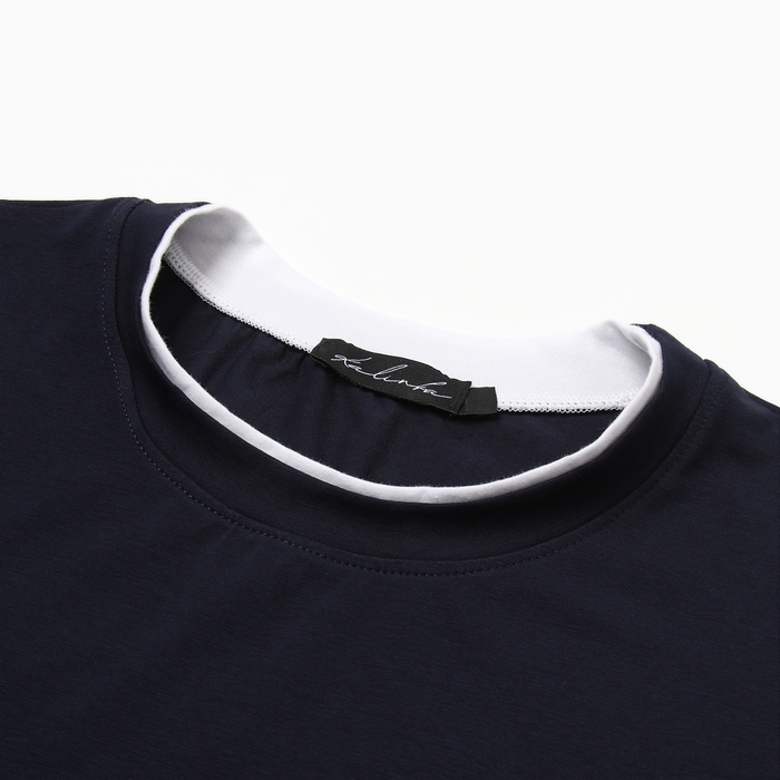 Футболка мужская, цвет тёмно-синий, размер 52