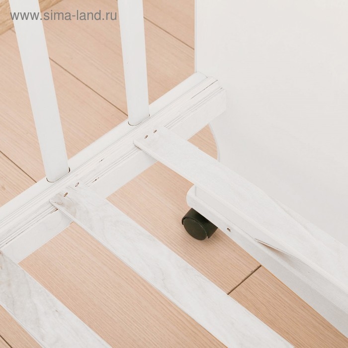 Детская кроватка &laquo;Наш малыш&raquo; на колёсах или качалке, цвет белый